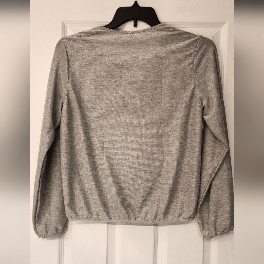 PQ X Herbert Twins Elisha Long sleeve top in silver size XS/S - Picture 4 of 12